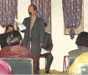 천상병 시인(회관문학행사 중에서)